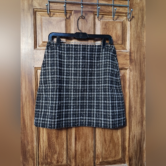 NWT Loft Sz 6 Metallic Tweed Skirt - Picture 2 of 6